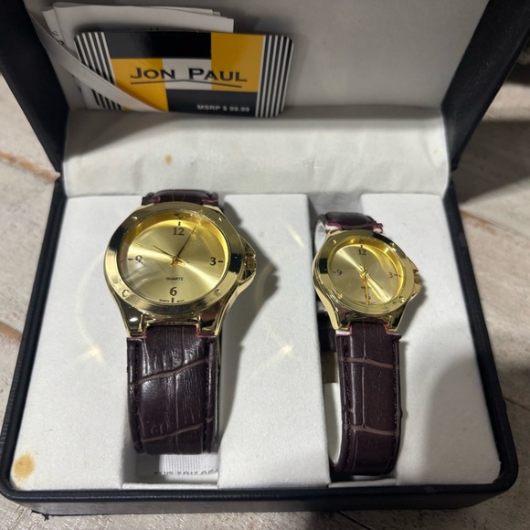 NIB John Paul Men’s/Ladies Matching Watch Set - Picture 1 of 4